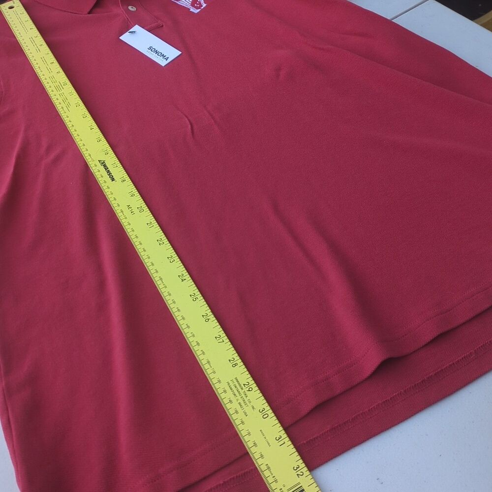Sonoma Mens Everyday Polo Size Large Red NWT - Picture 10 of 11